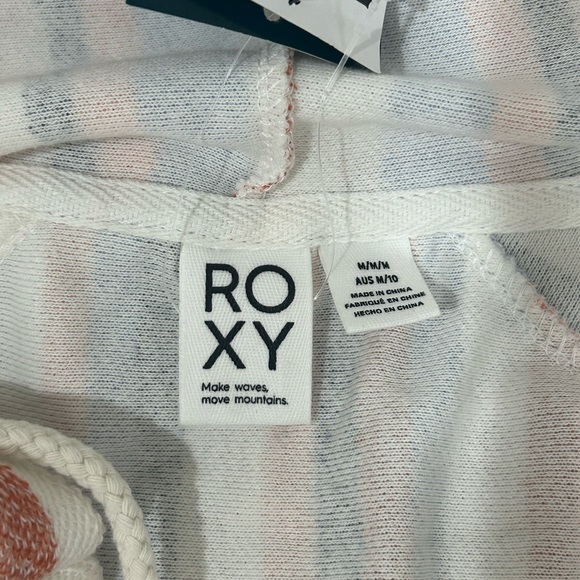 Roxy Wild and Free Striped Pullover Hoodie SZ Medium NWT - Picture 9 of 12